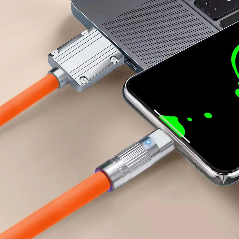 1.5m 2m 3m Three-in-One Environmentally Friendly Nylon Data Cable, Suitable for Android iPhone and Other USB Devices