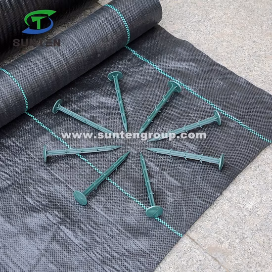 Black/Green PP Woven Geotextile Weed Barrier Landscape Fabric Ground Cover